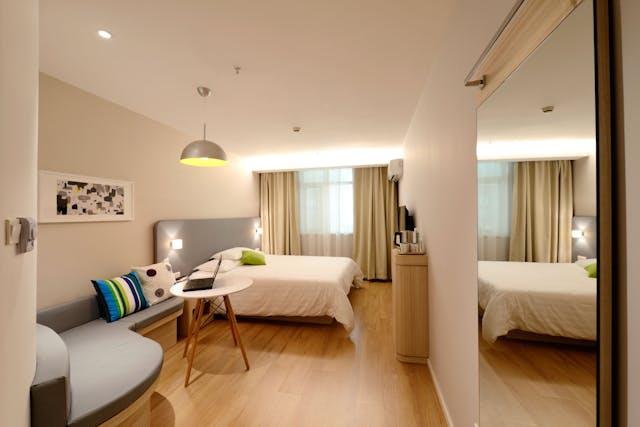 A clean bedroom interior.